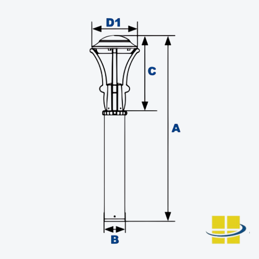 BOST 10w Classic Bostonian Style Bollard Light - Image 2